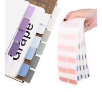 Alrens Pack of 480 Page Markers Coloured Grip Index Page Marker Adhesive Tabs Transparent Sticky Notes Page Marker Tabs for Office, Documents, Books, Calendar Book