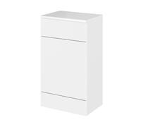 Alrewas Contemporary Floor Standing WC Unit with Coordinating Worktop, Gloss White, 500mm