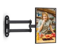Alrhipvm Wall Mount for Echo Show 21, Echo Show 15 Wall Mounting Bracket Swivel Rotation Extension Tilt, Max VESA 100x100mm Hold up to 33lbs, Black