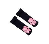 Alriedy 1 Pair Cat Paw Thigh High Socks For Women, Black Cute Kitten Soft 3D Toe Beans Claw Toe Beans Stockings, Knee High Stockings, Kitten Claw Pad Socks For Girl Lolita Cosplay Set