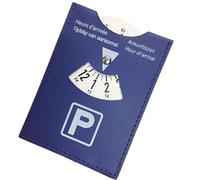 Alriedy Luxury Maxi Parking Disc Made of Soft Faux Leather, Ideal for Cars and Motorcycles, Multilingual 10 x 13 cm, High Quality Time for Europe