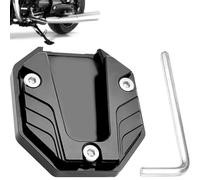 Alriedy Motorcycle Stand Pad, Motorcycle Side Stand Extension Pad, Universal Support for Motorcycle, Support Plate for Better Standing - CNC Aluminium