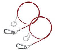 Alriedy Trailer Breakaway Rope, 1 m x 4 mm Brake Cable Trailer Safety Rope for Unbraked Trailers Safety Rope Trailer, Car Breakaway Rope for All Types of Braked Trailers and Caravans Pack of 2