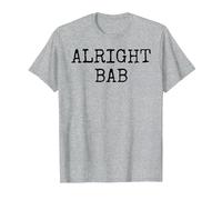 Alright BAB - Birmingham & West Midlands Greeting - Brummie T-Shirt, Men, Heather Grey, 6X-Large