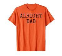 Alright BAB - Birmingham & West Midlands Greeting - Brummie T-Shirt, Men, Orange, Medium