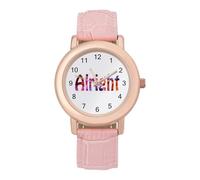 Alright Womens Leather Strap Elegant Lady Wrist Watches Casual Band Three-Hand Watch