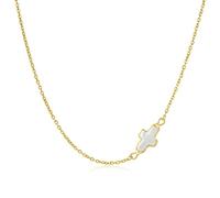 ALRNBY Pearl Cross Necklace for Women Freshwater Natural Chunky Baroque Pearl Necklaces Big Gold Cross Necklace Sideways Cross Christian Gifts for Women Men Trendy Jewelry, Adjustable, Stainless Steel
