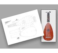 ALS Plan of a Joachim Tielke 11-Course Renaissance Lute - Full Scale Print