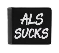 ALS Sucks Awareness Month Printed Bifold Wallet with Hidden Compartments Pocket Money and Credit Card Holder for Men Women