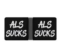 ALS Sucks Awareness Month Printed Bifold Wallet with Hidden Compartments Pocket Money and Credit Card Holder for Men Women