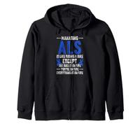 ALS Warrior Amyotrophic Lateral Sclerosis Zip Hoodie