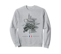 Alsace France Grapes Vineyard Art Wine French Flag Sweatshirt