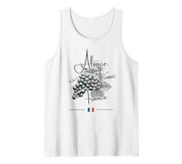 Alsace France Grapes Vineyard Art Wine French Flag Tank Top