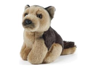 Alsatian German Shepherd Dog Small Plush Soft Toy - 14cm - Living Nature