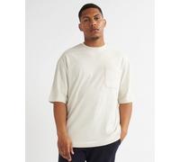 Alse Studio Men's Cotton Premium Quality Oversized T-Shirt With Chest Pocket in Off-White | Size: Large Alse Studio Off-White L