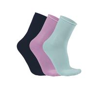 Alse Studio Women's 3Pair Modal Rich Super Soft Seamless No Elastic Ankle High Socks in Lavender | Size: 4-7 Alse Studio Lavender 4-7