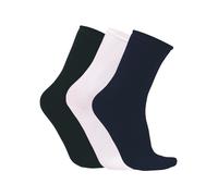 Alse Studio Women's 3Pair Modal Rich Super Soft Seamless No Elastic Ankle High Socks in True Black | Size: 4-7 Alse Studio True Black 4-7