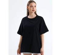 Alse Studio Women's Cotton Premium Quality Oversized T-Shirt in Black | Size: 10-12 Alse Studio Black 10-12