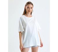 Alse Studio Women's Cotton Premium Quality Oversized T-Shirt in White | Size: 10-12 Alse Studio White 10-12
