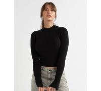 Alse Studio Women's Fitted Super Soft Crew Neck Ribbed Jumper in Black | Size: Small Alse Studio Black S