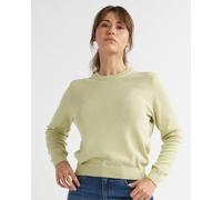Alse Studio Women's Premium Quality 100% Cotton Crew Neck Long Sleeve Jumper in Green | Size: Large Alse Studio Green L