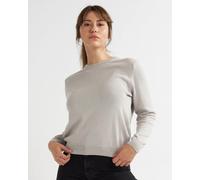 Alse Studio Women's Premium Quality 100% Cotton Crew Neck Long Sleeve Jumper in Grey | Size: Small Alse Studio Grey S