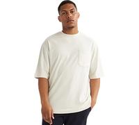 alsestudio Men`s Oversized T-Shirt 100% Cotton Premium Quality Soft Touch Short Sleeve with Pocket Essential Style Oversized Fit Casual T-Shirt for Men-Off White-Medium