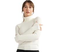 alsestudio Women's Essential Silk Touch Ribbed Long Sleeve Roll Neck Jumper | Premium soft knitted pullover. Classic ribbed turtle neck sweater. Warm ladies everyday casual winter wear. Slim stretch fit.