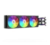 ALSEYE Infinity i360 Water Cooling System - 360mm Radiator, Dual LED Pumps, Temperature Display, 3x120mm ARGB & PWM Fans, Low Noise Operation - Compatible with Intel LGA 1700/1200 & AMD AM5/AM4-Black
