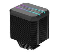 ALSEYE M90 CPU Cooler, Special Hidden Fan Designed Dual-tower CPU Air Cooler with ARGB Light Effect Cover for Small Size Chassis, Compatible with Intel LGA 115X/1200/1366/2011 (Black)