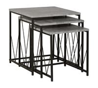 alsip nest of tables in concrete effect and black
