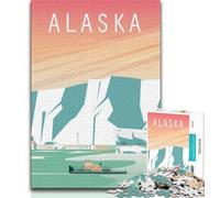 Alska Glaciers Vintage Puzzles for Teenagers Teens 2000pc Puzzle,Learning Educational Toy for Is Ideal As A Gift for The Whole Family 70x100cm