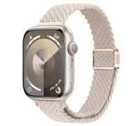 ALSMGGBPAF Nylon Braided Thin Band Compatible with Apple Watch Bands 42mm 41mm 40mm 38mm 40mm 40mm 44mm 45mm 46mm Soft Nylon Sport Strap for Women, 16#Starlight, 42MM/44MM/45MM/46MM/49MM, Contemporary