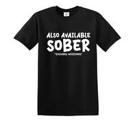 Also Available in Sober | Funny | Novelty | Joke | Men's T-Shirt TEE TOP(Black,M)