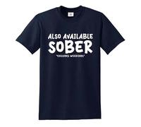 Also Available in Sober | Funny | Novelty | Joke | Men's T-Shirt TEE TOP(Navy,L)