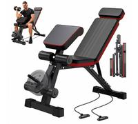 ALSO GO Adjustable Weight Bench, 770LBS Workout Benches with Leg Extension & Extended Headrest, Foldable Incline Decline Bench Press, Roman Chair, Full Body Strength Training Equipment for Home Gym