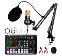 ALSO GO Podcast Equipment Bundle, Music Recording Setup with BM-800 Microphone & F998 Sound Card, Perfect for Podcasting, Singing, Gaming, and Live Streaming YouTube Tiktok