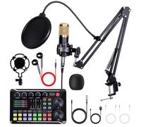ALSO GO Podcast Equipment Bundle, Music Recording Setup with BM-800 Microphone & F998 Sound Card, Perfect for Podcasting, Singing, Gaming, and Live Streaming YouTube Tiktok