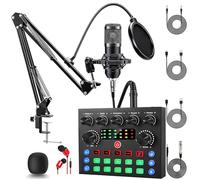 ALSO GO Podcast Equipment Bundle, Podcast Microphone Bundle with BM-800 Microphone & V8s Sound Card, Recording Studio Equipment for Singing, Gaming, Live Streaming and YouTube Tiktok