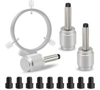 Alstar 3 PCS Premium Telescope Finderscope Guide Scope Ring Screws with 9 PCS 1/10" Black Plastic Plugs for Round Holes, M5 x 17mm Threaded, Aluminum Alloy Construction, Astronomical Accessories