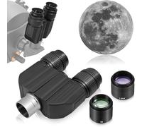 Alstar Stereo Binocular Viewer for Telescopes with 1.85x & 3X Barlow & Two 32mm Eyepieces - Nearly 3D Viewing Experience, Reduces Eye Fatigue, Fits Most 1.25 Inch Newtonian, Refractor, SCT Telescopes