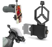 Alstar Universal Cell Phone Adapter Mount Support Binocular Monocular Spotting Scope Telescope and Microscope Optical Device - Black