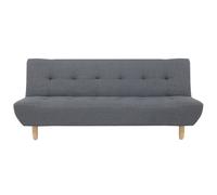 Beliani Sofa Bed 3 Seater Alsten Fabric Dark Grey