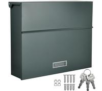 ALSTEN TECH Designer Letter Box Wall-Mounted Letter Box without Newspaper Compartment Anthracite Grey Matt RAL 7016 A4/C4 Suitable