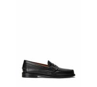 Alston Penny Leather Loafers Black