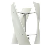 ALSUP 12V/24V Wind Power Turbine Generator, Portable Helix Natures Generator Vertical Helix Wind Power Turbine Generator Kit of 3 Colors,24V-White