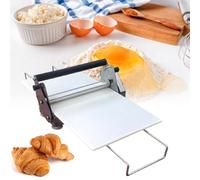 ALSUP Folding Dough Rolling Machine, Stainless Steel Manual Dough Sheeter for Home Manual Dough Roller Machine with Thickness Adjustable for Making Fudge Crust, Pizza Dough,Type400