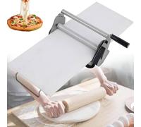 ALSUP Manual Dough Sheeter Machine Folding Dough Press Sheeter Table Top Croissants Fondant Pizza Pastry Sheeter Machine, Stainless Steel, Adjustable Thickness Settings,Type300