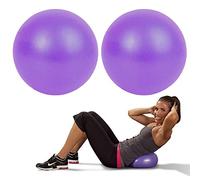 Alsurea 2 Pack Exercise Balls, 22-25cm Pilates Barre Mini Yoga Balls, Anti-Burst Fitness Small Bender Balls for Pilates, Yoga, Core Training and Physical Therapy, Improves Balance (Purple)