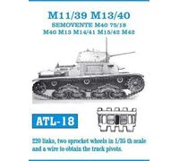 ALT18 Friulmodel 1/35th Replacement Tank Tracks for M11/39 Semovente M40 75/18 M40 M13 M14/41 M15/42